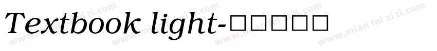 Textbook light字体转换